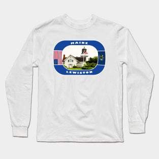 Maine, Lewiston City, USA Long Sleeve T-Shirt